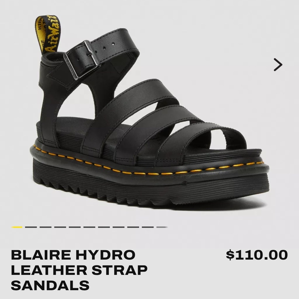 Dr. Martens Blaire Hydro Leather Strap Sandals